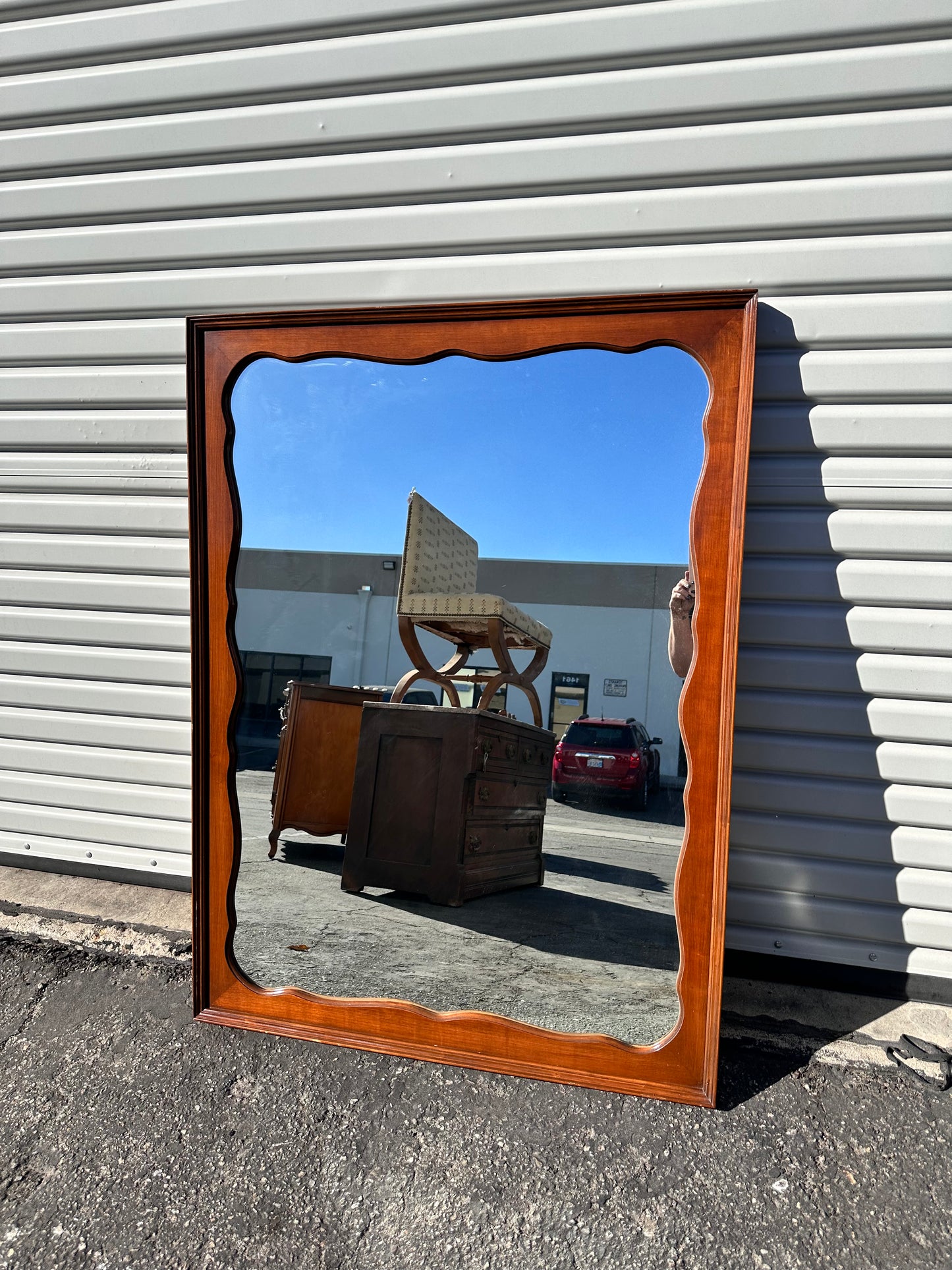 French Wood Mirror