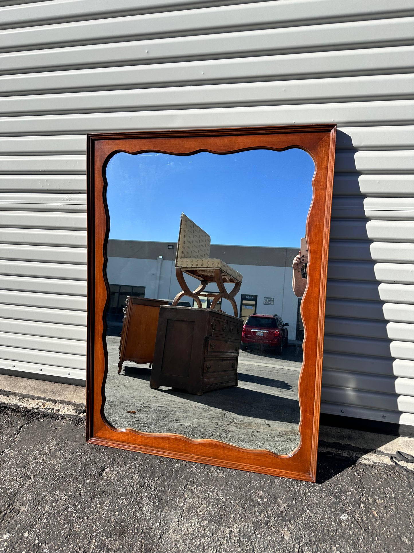 French Wood Mirror