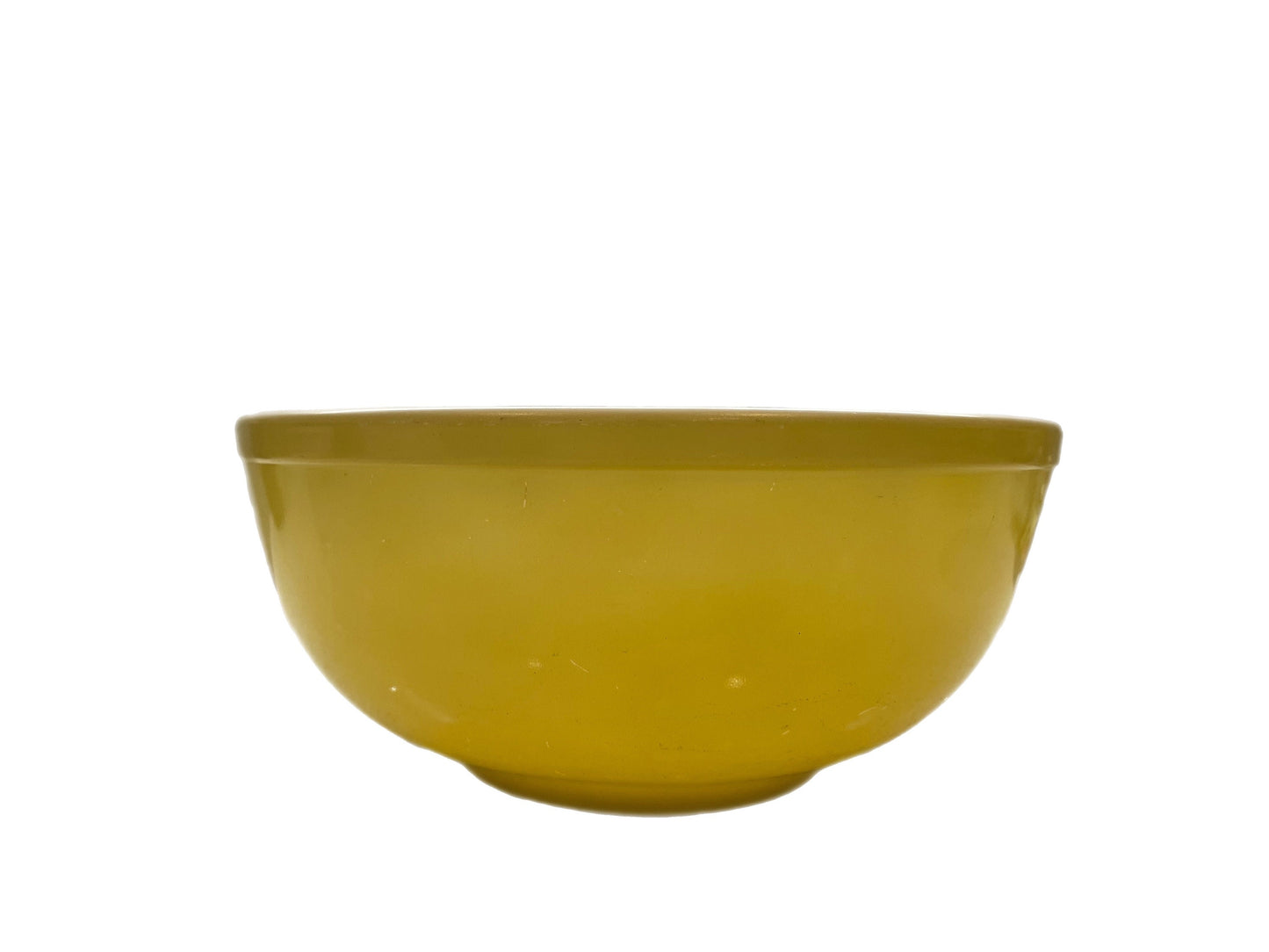 Vintage PYREX yellow round mixing bowl 4 quarts No number Early Model