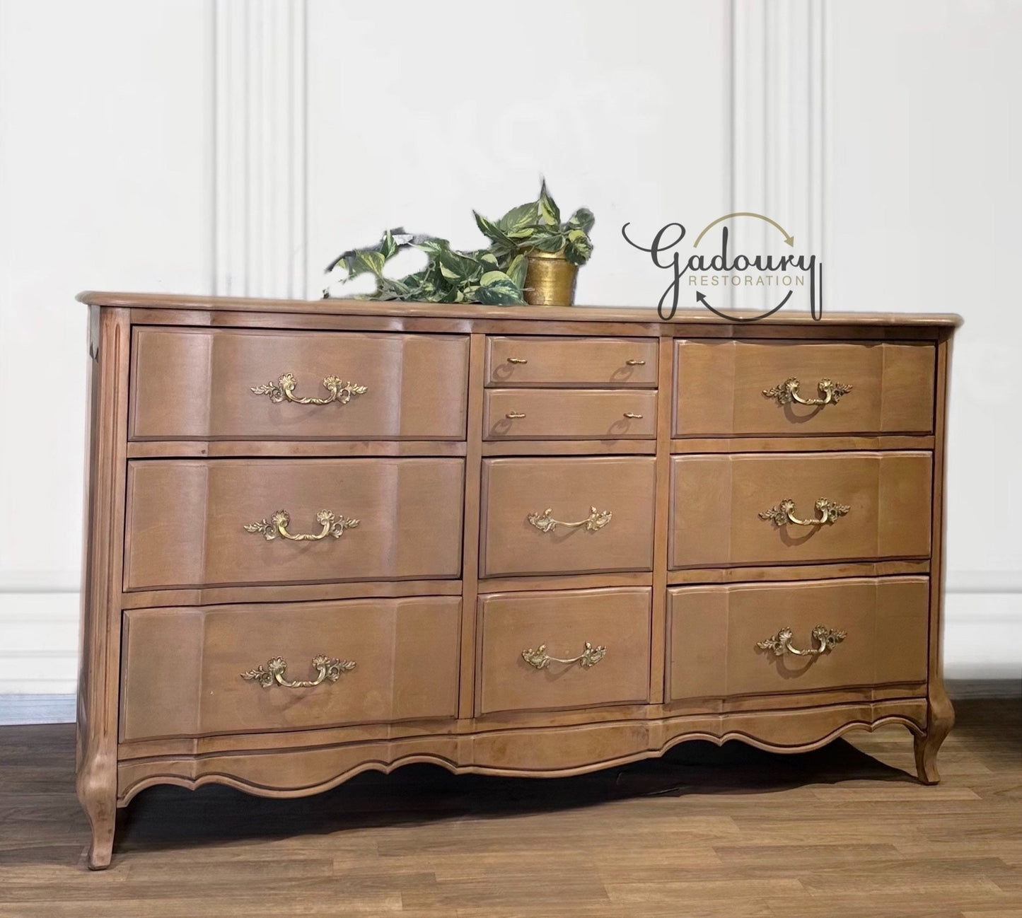 SOLD SOLD SOLD - French Provincial Wood 10 drawer vintage antique Dresser Buffet Restored -Do Not Purchase