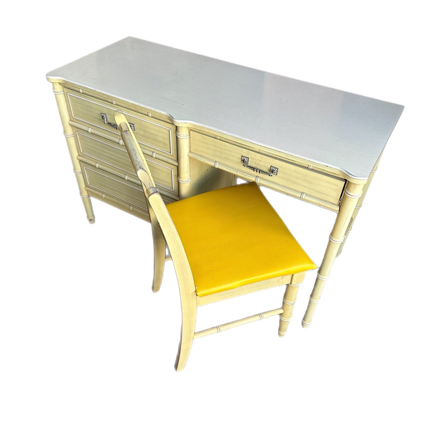 FREE SHIPPPING *** - Henry Link Faux Bamboo Vintage Bali Hai Computer Work Desk & Chair