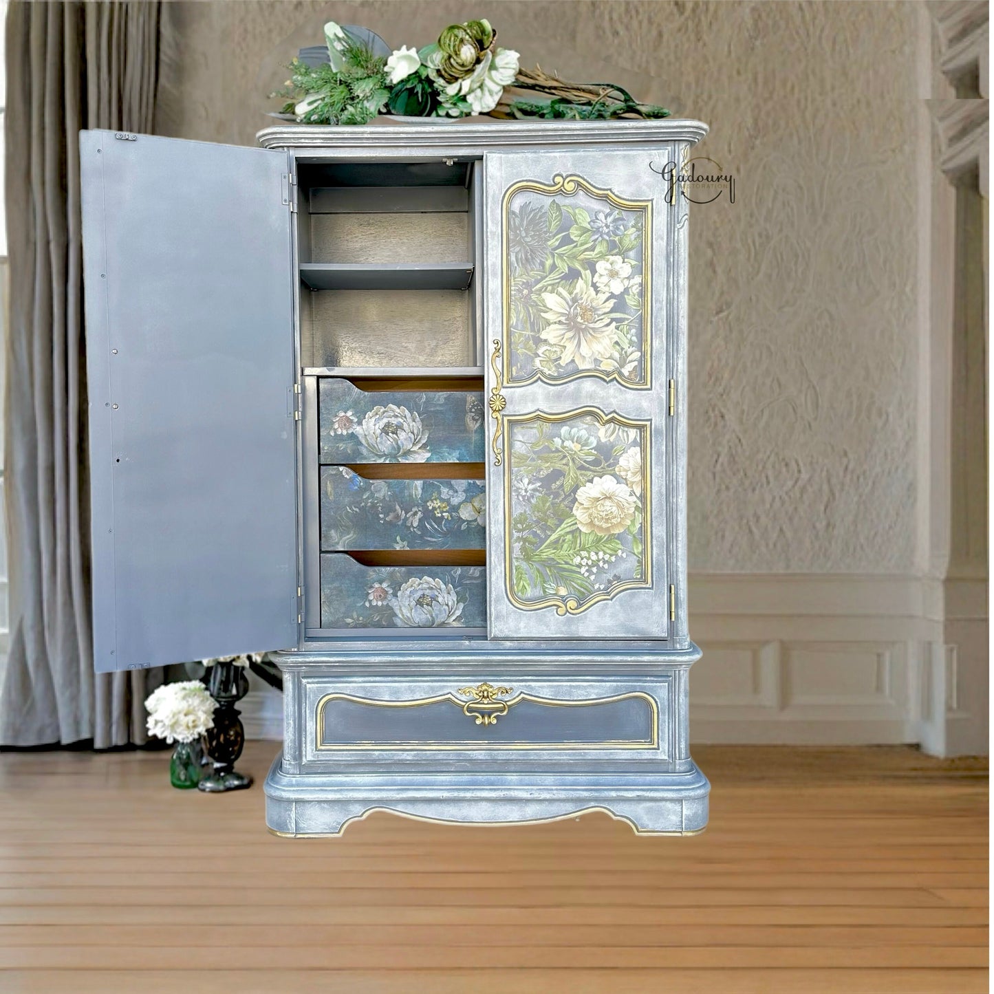 A1 DECOUPAGE FIBER – CONTRAST OF NIGHT AND PETAL