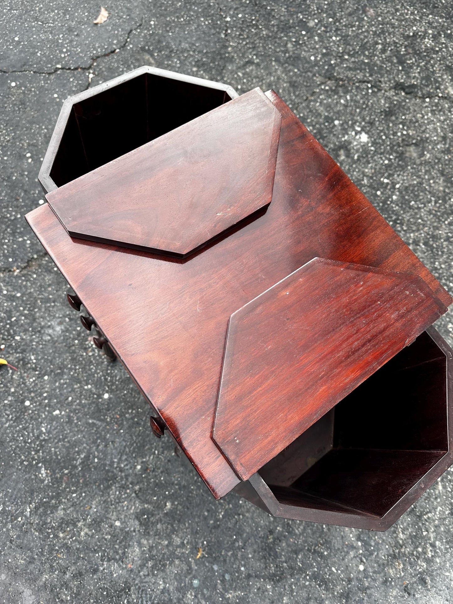 RESTORE/PAINT***free shipping ** Vintage Antique Solid Wood Martha Washington Sewing Cabinet Mahogany Early 20th Century Cabinet