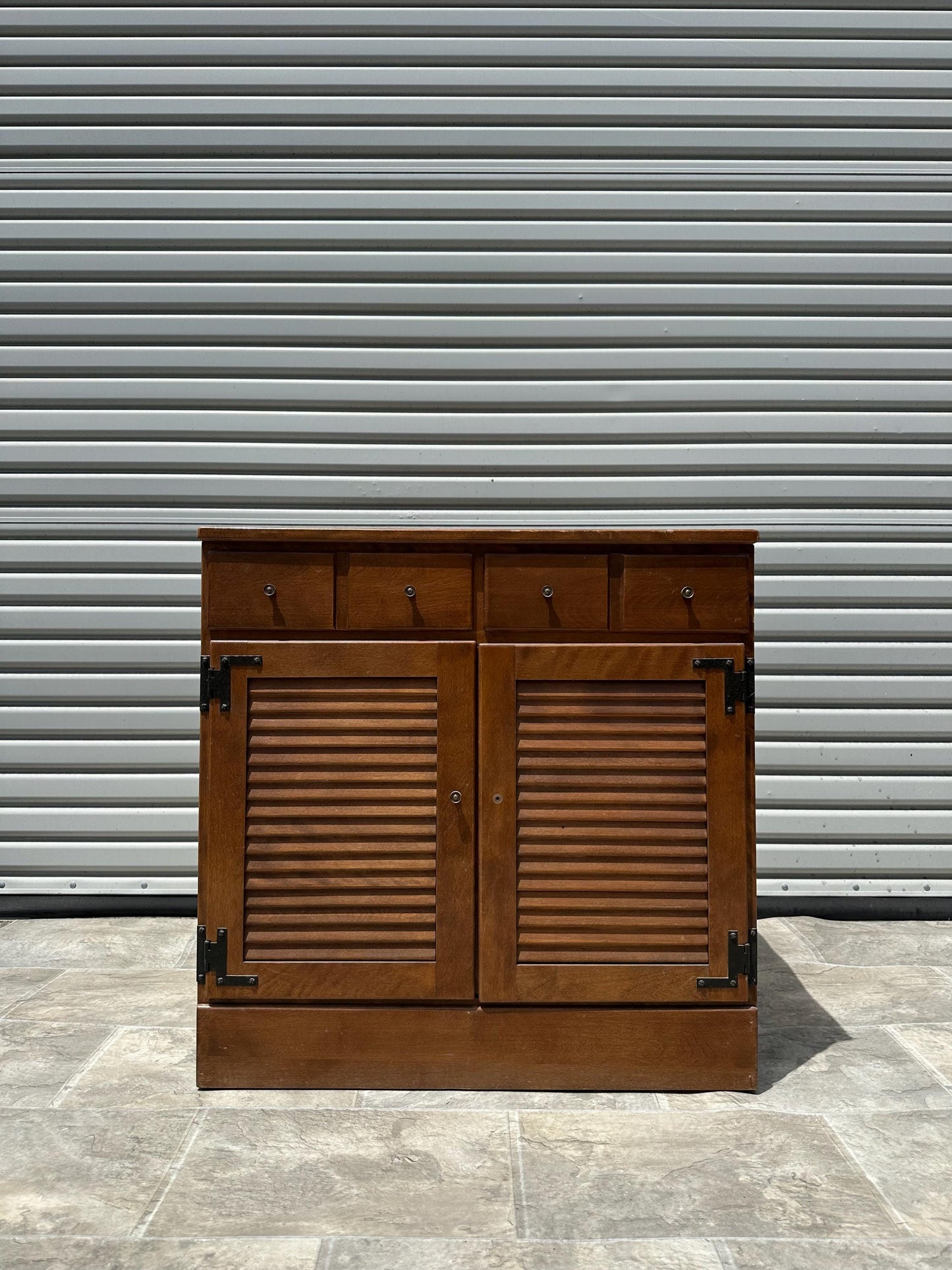 Restore/Paint ** Customize - Solid Wood Ethan Allen Walnut Vintage Small Cabinet Large Nightstand Coffee Station Heirloom Nutmeg Maple