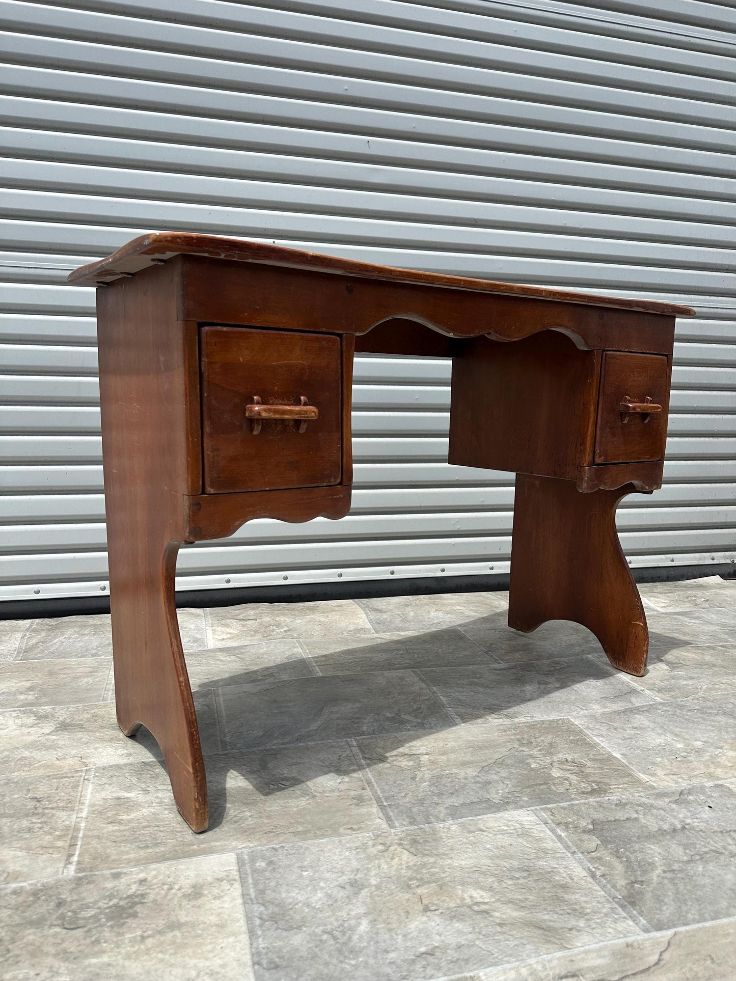 Restore/Paint ** Customize - Solid Maple Wood Antique Vintage Cushman Colonial Creation 5-63 Modern Mid Century Style Entry table Desk