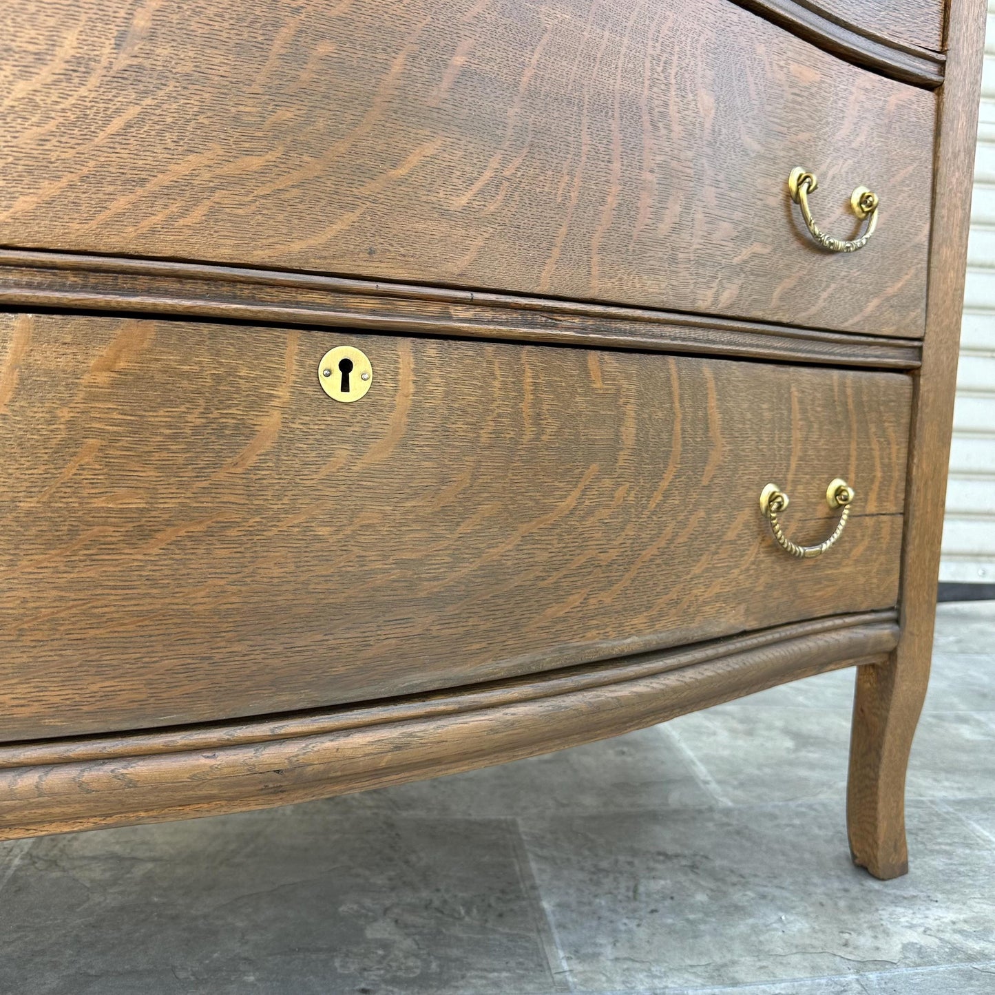 Antique Vintage Victorian Solid Tiger Oak Wood Vanity Wash Stand Bathroom Cabinet Storage Dresser Chest