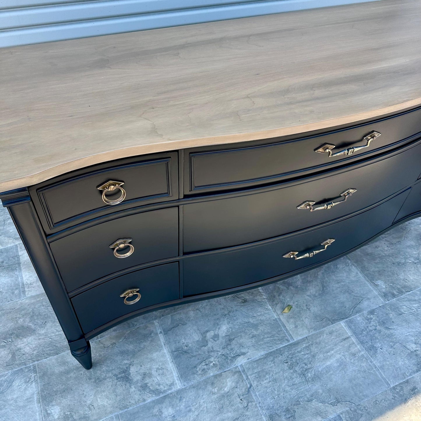 Sold Sold Sold*** Do NOT Purchase - Read Description Wood 9 drawer Mid Century MCM Long Black Modern Antique Vintage Dresser Buffet Credenza