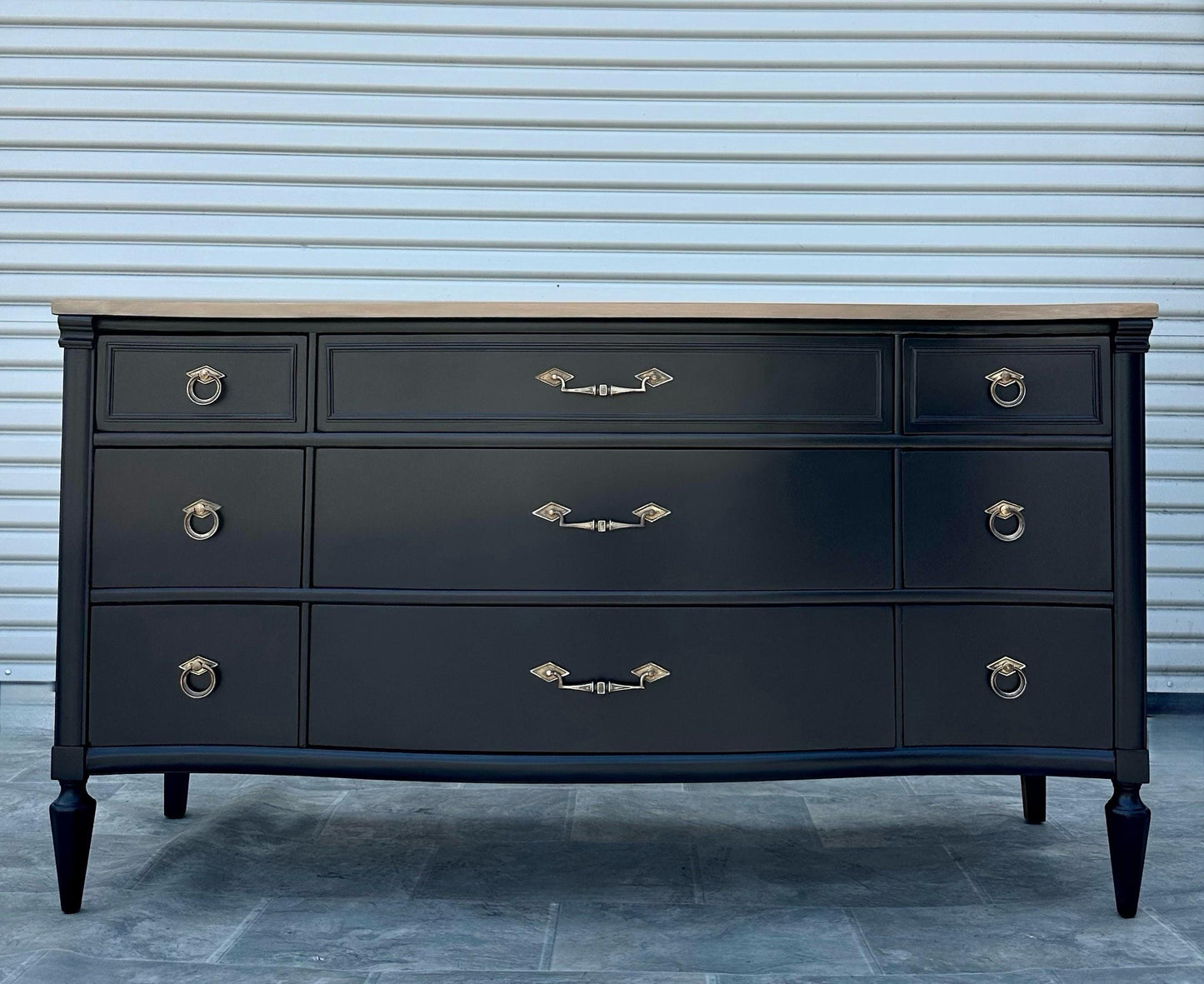 Sold Sold Sold*** Do NOT Purchase - Read Description Wood 9 drawer Mid Century MCM Long Black Modern Antique Vintage Dresser Buffet Credenza