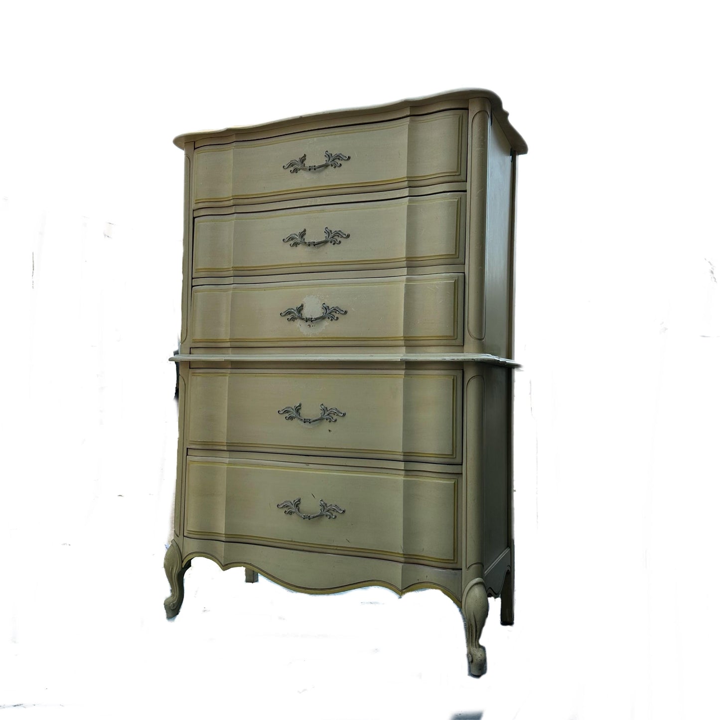 Customize/Paint** Glam Boardier French Provincial Solid Wood High Boy Tall Chest of drawers Antique Vintage Dresser Cabinet