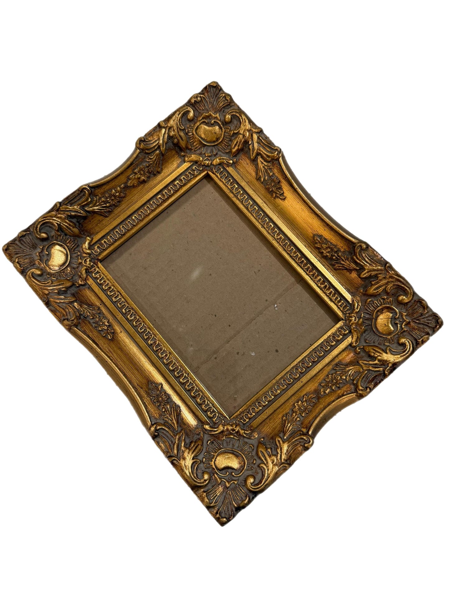 Antique Vintage Gold Gilt Baroque Ornate French Louis SET OF 2 Picture Frames Wood Frame