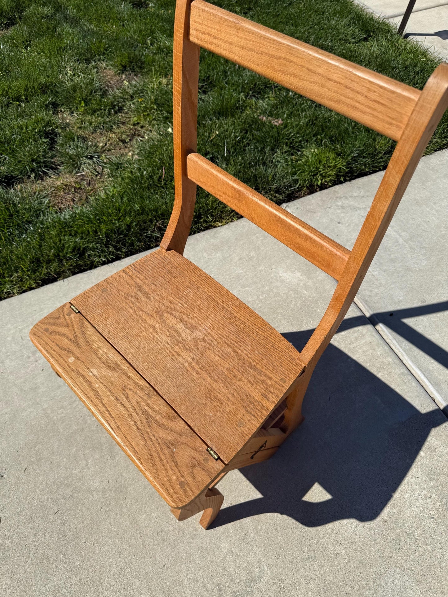 Antique Vintage Chair Ladder Turn of the Century Dutch Colonial Step Stool Chair Step Ladder